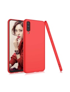 Червен Силиконов Гръб POLY за Samsung A7 2018