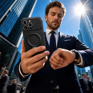 Черен Гръб "LUXGRIP Mag Case" за iPhone 17 - Img 3