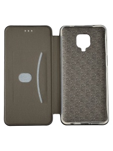 Черен калъф тип тефтер за телефон MP Forcell за Xiaomi Redmi Note 9s Note 9 Pro с място за карти и банкноти