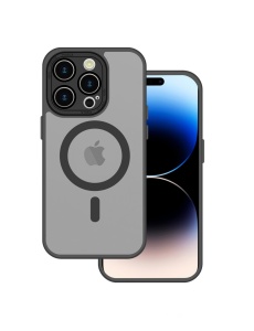 Черен калъф Mag Safe с предпазно стъкло на камерите за IPHONE 13 Pro Max