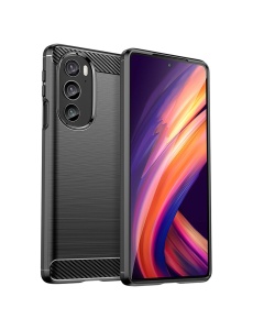 Черен калъф Toptel Carbon за Moto Edge 30 Pro