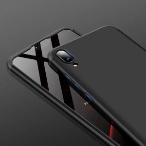 Черен Обгръщащ Пластмасов калъф от 3 части за Samsung Galaxy A40
