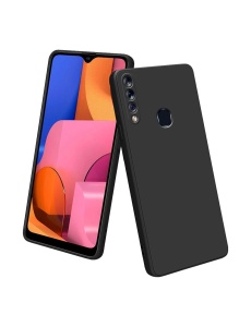 Черен силиконов гръб POLY за Samsung A20s