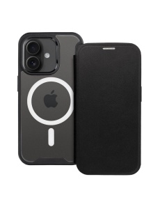 Черен Smart MagSafe калъф за iPhone 16