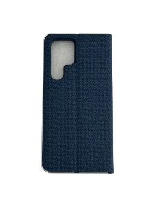 Kалъф тефтер син CARBON WITH FRAME за Samsung S23 Ultra за защита на дисплея и гърба