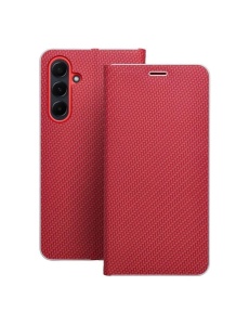 Kалъф тефтер червен CARBON WITH FRAME за Samsung Galaxy A36