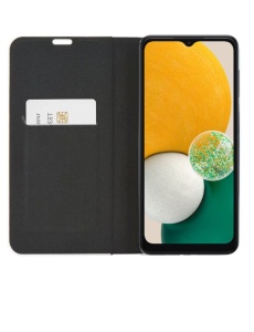 Kалъф тефтер черен CARBON WITH FRAME за Samsung S23 FE с място за карти и банкноти