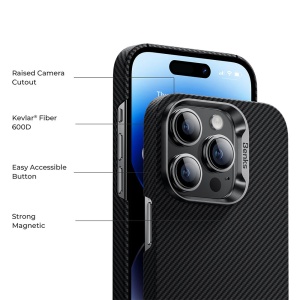 Kevlar Benks Case MagSafe за iPhone 16 Pro Max с удобен и нехлъзгащ захват