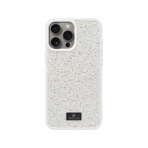 Бял Гръб "Swarovski" камъни за iPhone 16 Pro Max