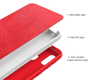 Вишнево червен силиконов калъф POLY за Samsung A20e със защита от удари и надрасквания