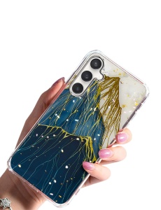 Елегантен ВИСОКОКАЧЕСТВЕН силиконов гръб Gold Glam за Samsung A25