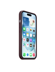 Елегантен Оригинален гръб за iPhone 15 Бордо