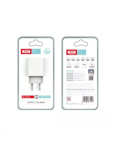 Зарядно устройство 220V XO L65 12W 2xUSB A