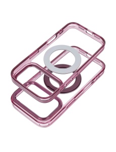 Кейс Frame Circle Stand за iPhone 18 Pro, съвместим с MagSafe – вишна - Img 2