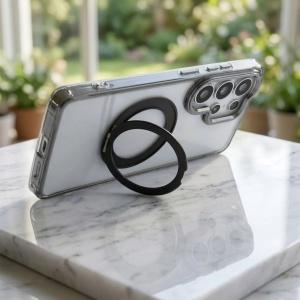 Кейс Frame Circle Stand за Samsung Galaxy S26, съвместим с MagSafe – прозрачен - Img 4