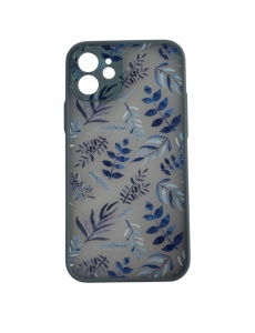 Нежен син калъф Blue Flowers за IPHONE 12