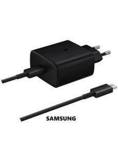 Оригинално зарядно у во SAMSUNG EP TA845 с мощност 45W с един изход USB C с кабел USB C USB C 1m