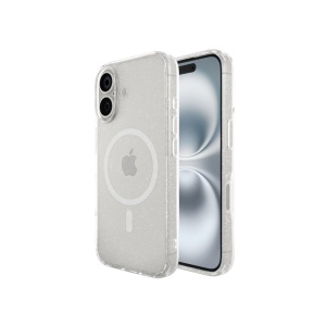 Прозрачен гръб с вграден протектор на задните камери Gliter MagSafe за iPhone 17 с олеофобно покритие против отпечатъци