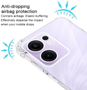 Прозрачен гръб Antishock за OPPO Reno 13F Reno 13FS