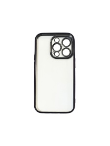 Прозрачен гръб JOYROOM със стъкло на камерата и лилава рамка за IPHONE 12 Pro