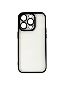 Прозрачен калъф JOYROOM със стъкло на камерата и черна рамка за IPHONE 12 Pro Max