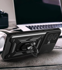 Противоударен черен калъф Camera Cover за Moto Edge 40 Neo