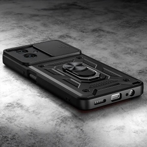 Противоударен черен калъф Camera Cover за Moto G55