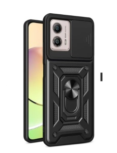 Противоударен черен калъф Camera Cover за Motorola Moto G53
