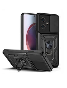 Противоударен черен калъф Camera Cover за Motorola Moto G84