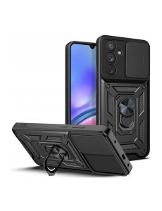 Противоударен черен калъф Camera Cover за Samsung Galaxy A56 с прецизни изрязвания за камера и бутони