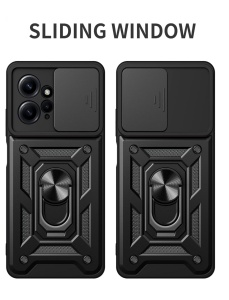 Противоударен черен кейс Zore Camera Cover за Xiaomi Redmi Note 12 4G