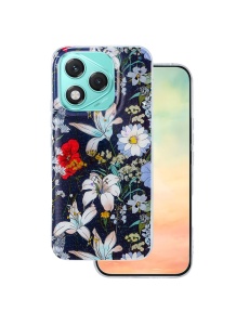 Силиконов гръб с картинка цветя Glow Glam за Honor 400 Lite