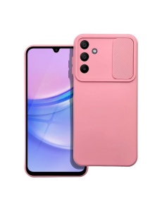 Силиконов гръб CAMSHIELD розов за Samsung A15