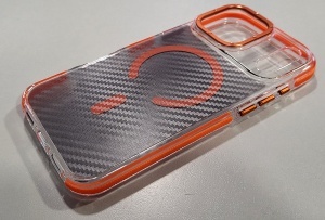 Силиконов Гръб Fiber в оранжев цвят за iPhone 17 Pro