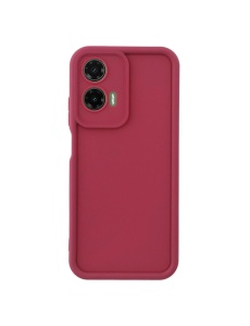 Силиконов гръб Rim Case в ярко розов цвят за Moto G35
