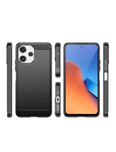 Силиконов гръб Top Carbon за Xiaomi Redmi 12 със защита от удари и надрасквания