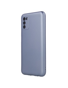 Син Силиконов Гръб с Металически Ефект Metallic Silicone за Moto G60