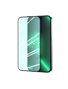 Стъклен закален протектор JOYROOM за iPhone 15 Pro с 9H твърдост против драскотини