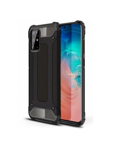 Удароустойчив черен калъф Bronya за Samsung Galaxy S20 Plus