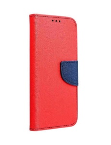 Червен кожен калъф тип тефтер за телефон Fancy за Xiaomi Redmi Note 9