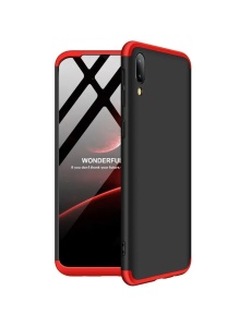 Червен Обгръщащ Пластмасов Гръб от 3 части за Samsung Galaxy A40