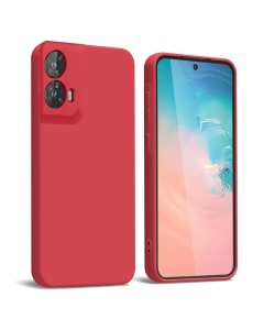 Червен силиконов гръб POLY за Moto G85