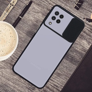 Черен Гръб Camera Cover за Samsung A12 със защита от удари и надрасквания