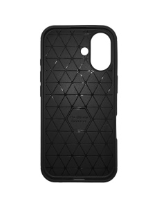 Черен гръб Carbon за iPhone 16