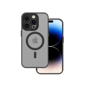 Черен калъф Mag Safe с предпазно стъкло на камерите за IPHONE 14 Pro Max