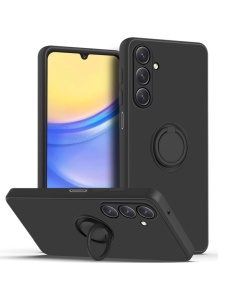 Черен калъф Ring Silicone Venus за Samsung A55
