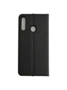 Черен кожен калъф тип тефтер за телефон Frame man за Samsung A20s с функция стойка за видео