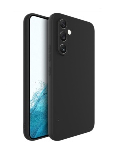 Черен силиконов калъф Poly с велур отвътре за Samsung A05s