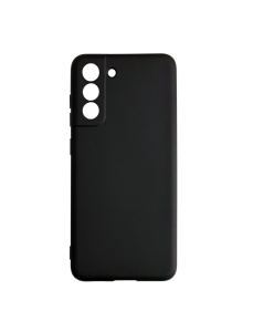 Черен силиконов калъф Poly с велур отвътре за Samsung S21