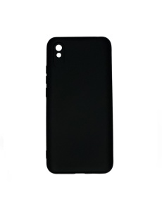 Черен силиконов калъф Poly с велур отвътре за Xiaomi Redmi 9A